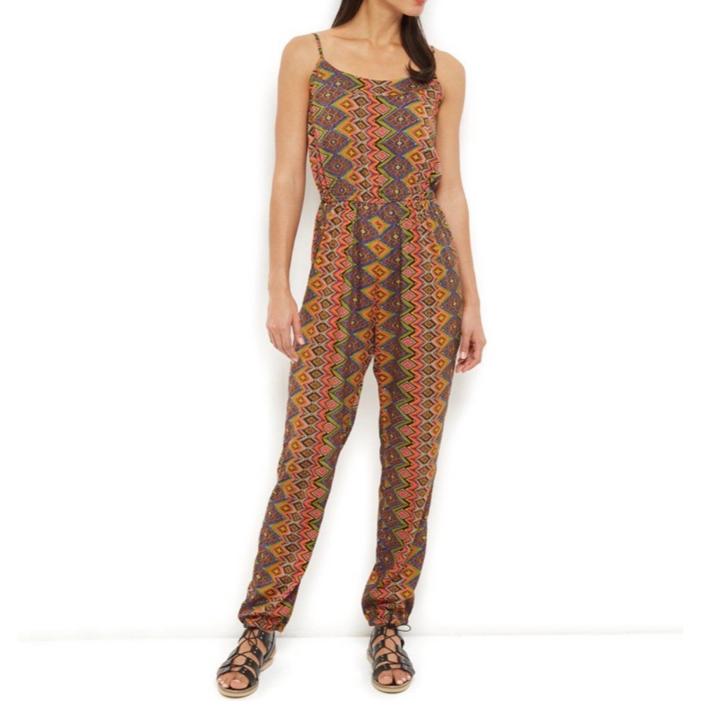 New Look Aztec Print Strappy Jumpsuit